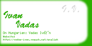 ivan vadas business card